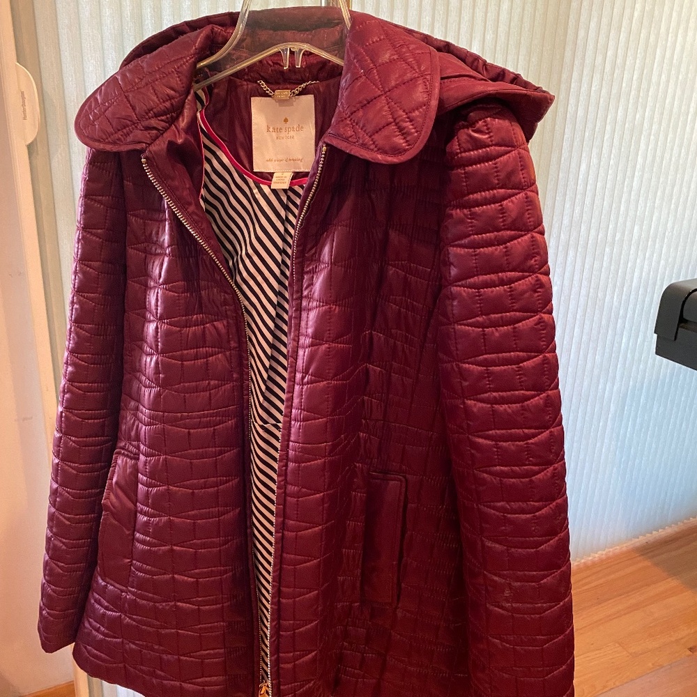 Kate Spade quilted jacket with removable hood